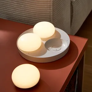 Lampada da tavolo LED design alawa beige, luce calda 200 LUMEN, INSPIRE