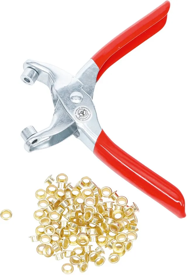 Pinza a fustella con 100 occhielli tondi | 4,5 mm