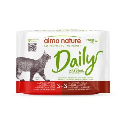 Lot Almo Nature Daily 12 x 70 g pour chat