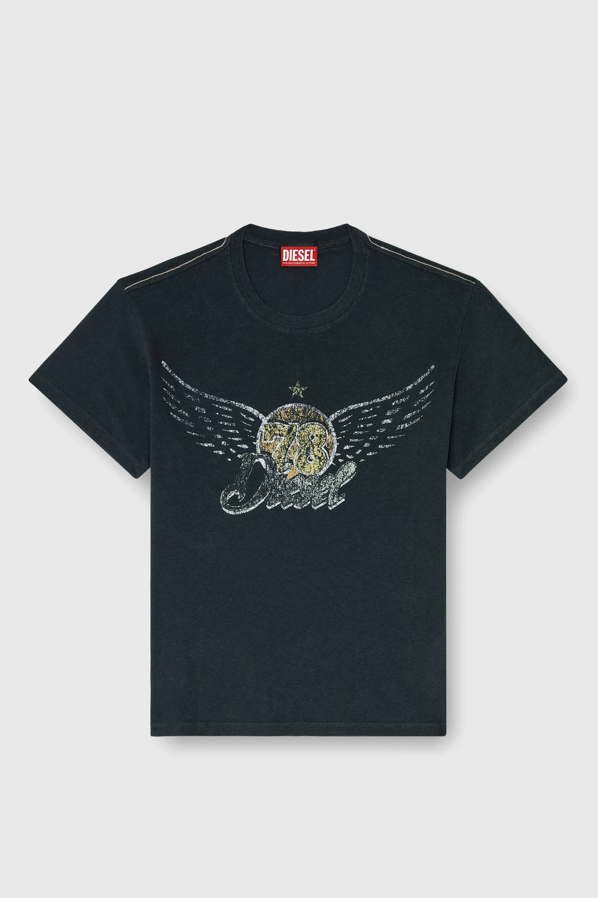 Cotton-hemp T-shirt with concert graphics
