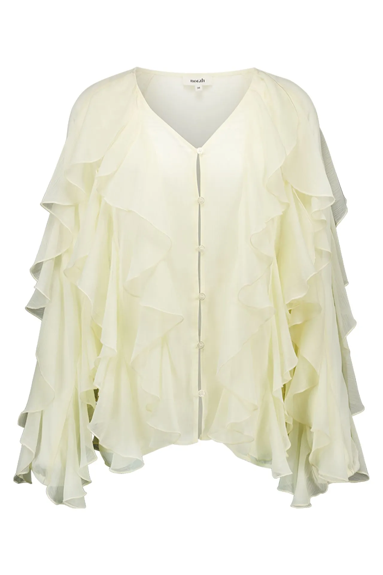 Crèmekleurige blouse met ruffles