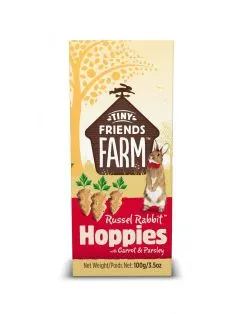 Tiny Friends Farm Russel Hoppies - Knaagdiersnack - Wortel Peterselie 100 g