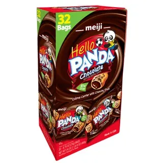 Meiji Hello Panda Chocolate Creme Filled Cookies, 0.75 oz, 32-count