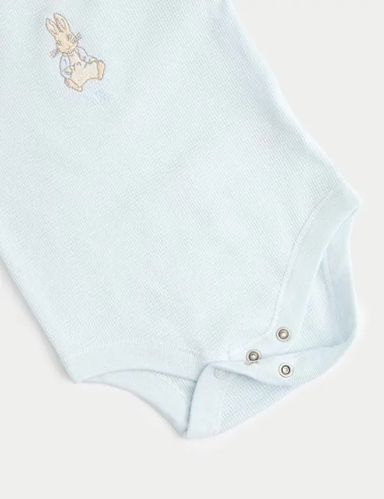 4-teiliges Peter Rabbit™-Outfit mit hohem Baumwollanteil (3,2 kg–9 M.)