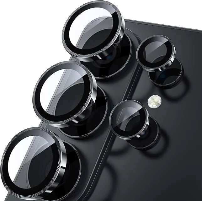 WSKEN for Samsung Galaxy S26 Ultra Camera Lens Protector - Ultra Thin Case Friendly, 9H Shatterproof Tempered Glass with Anti Scratch Metal Circle Camera Screen Protector Cover Accessories, Black