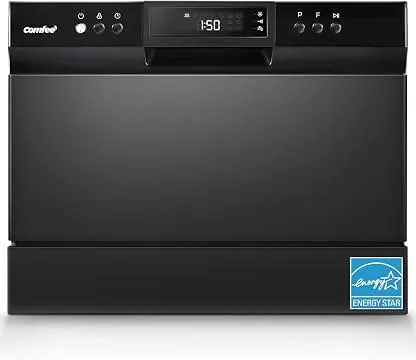 COMFEE’ Countertop Dishwasher, Energy Star Portable Dishwasher, 6 Place Settings & 8 Washing Programs, Speed, Baby-Care, ECO& Glass, Dish Washer for Dorm, RV& Apartment, Black COMFEE’ Countertop Dishwasher, Energy Star Port…