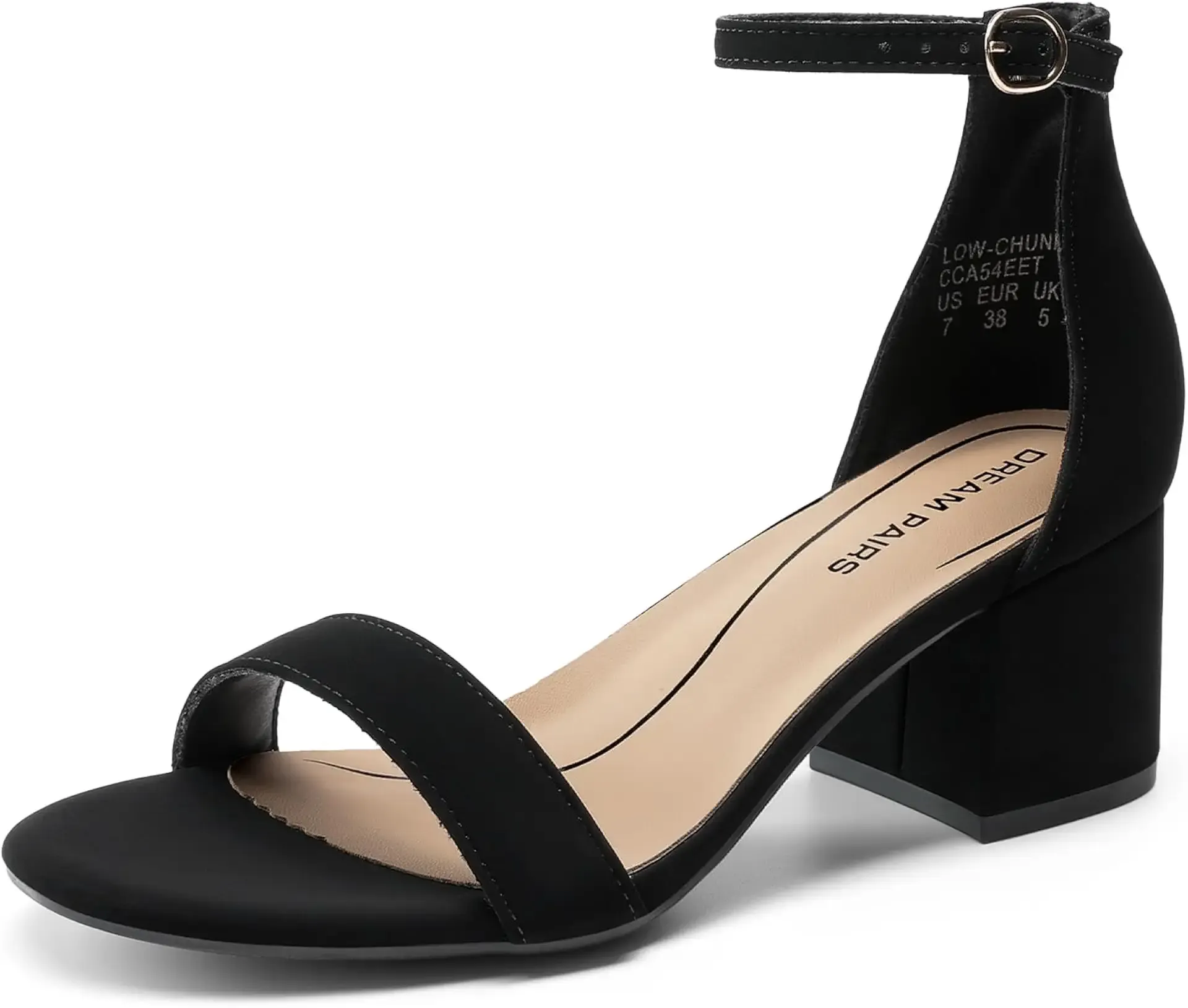 DREAM PAIRS Womens Low-Chunk Low Heel Pump Sandal