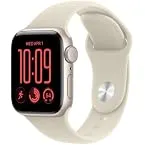 Apple Watch SE 3 GPS 40mm Smartwatch | Starlight Aluminum Case, Sand Sport Band - S/M. Fitness + Sleep + Cycle Tracking, Heart Rate, Vitals, Safety