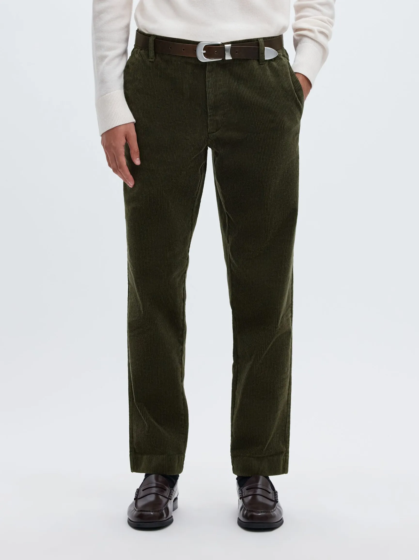 KORDFLØYEL NORMAL PASSFORM AVSMALNET JEANS MED NORMAL PASSFORM