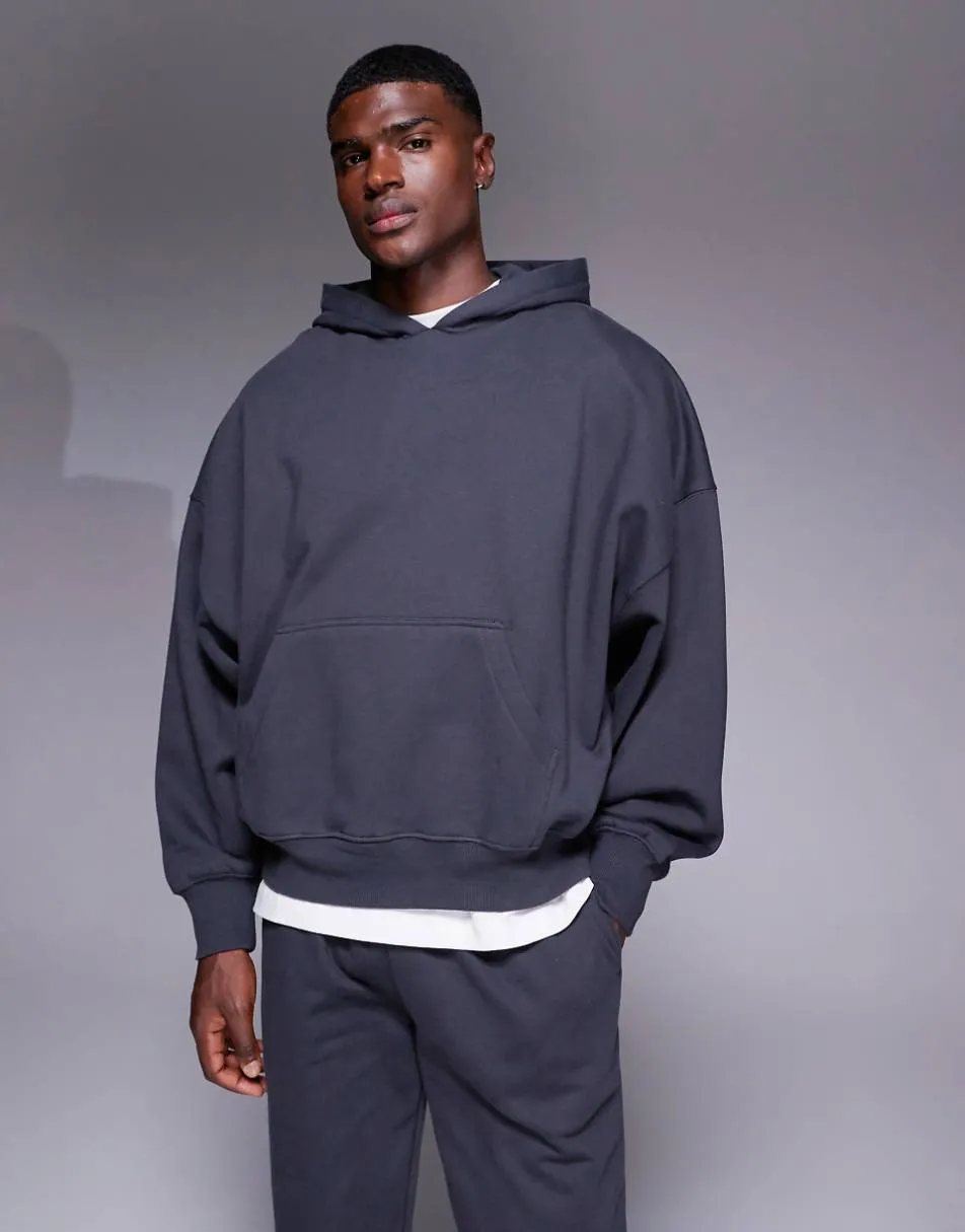 ASOS DESIGN premium heavyweight extreme oversized hoodie in 400gsm in grey