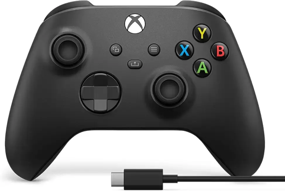 XBOX Wireless Gaming Controller + USB-C Cable | Carbon Black | Consoles, PCs, TVs, mobile, and more | Textured Grip | Wireless, Bluetooth, USB-C Connectivity