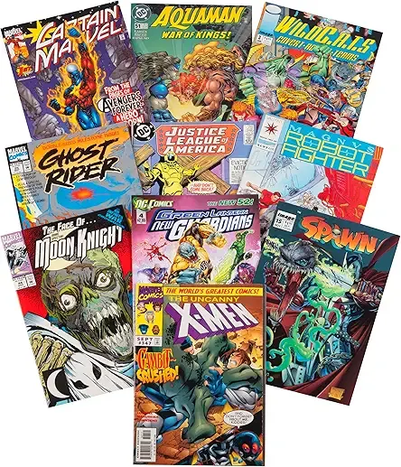 Ultimate 10 Comic Book Value Pack w 1 Guaranteed X-Men- Evenly Split between DC, Marvel, Indy- Teen/Adult Friendly, Hand-Picked w No Dupes, Inappropriate Content- Gift Set for Graphic Novel Movie Fans
