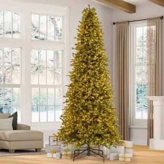 12' Pre-Lit Radiant Micro LED with Twinkle Artificial Christmas Tree