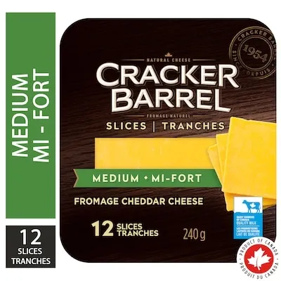 Medium Cheddar Cheese Slices