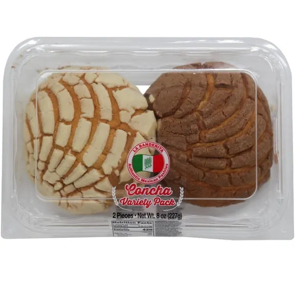 La Banderita Authentic Mexican Pastries Variety Baked Conchas 8 oz, 2 Count