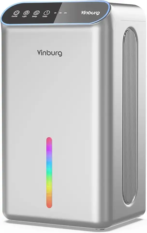 Dehumidifier for Basement (85 OZ, 800 sq ft) Quiet Dehumidifiers for Home, Auto Shut-Off, Sleep Mode, 3 Gear Timer(8H,16H,24H), Small Dehumidifier for Bedroom, Bathroom with Drain Hose