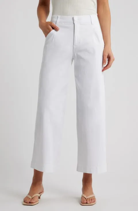 Wit & Wisdom Wyatt Skyrise Crop Wide Leg Twill Pants
