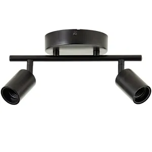 Faretto decorativo senza fonte luminosa LINA in acciaio nero E27 40W INSPIRE 2 luci