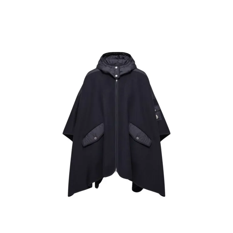 Wool Cape - Dark Blue