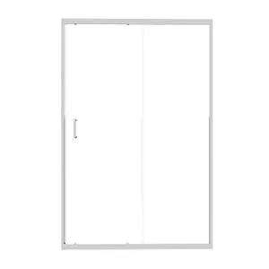 Porta doccia scorrevole Alba, L 118-122 cm x H 190 cm x SP 6 mm, profilo cromo