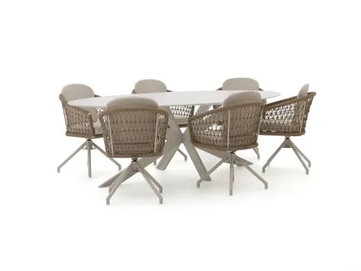 Manifesto Tolmezzo/Furato 240cm dining tuinset 7-delig draaibaar