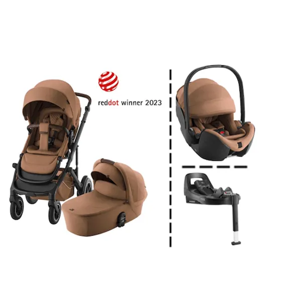 Britax | Smile 5Z Kombivogn + BABY-SAFE Pro Bilstol & Base | Warm Caramel Lux ...