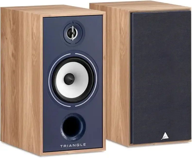triangle Borea BR04 Bookshelf Speakers Pair - High Fidelity - 2-Way - 25mm EFS Silk Dome Tweeter with Waveguide (Blue)