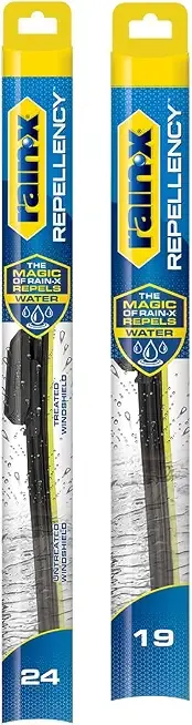 Rain-X 810345 Repellency Water Repellent Wiper Blades, 24" & 19" Windshield Wipers, All Weather Streak-Free for Enhanced Visibility w/Water Repellency Formula [Amazon Exclusive]