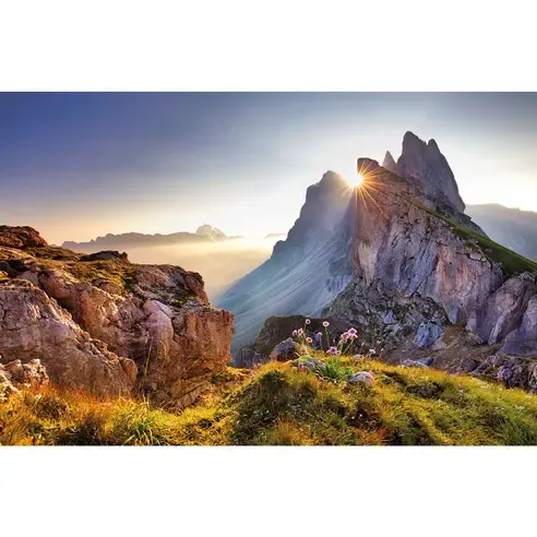 Keilrahmenbild BERGAUSSICHT - 118x78 cm