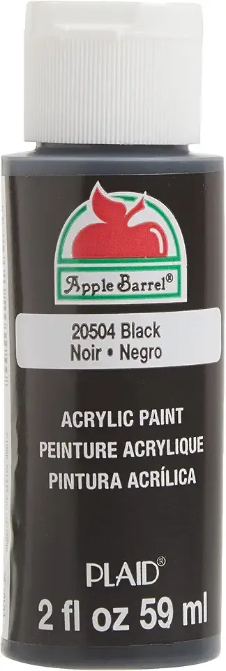 Apple Barrel Acrylic Paint in Assorted Colors (2 Ounce), 20504 Black