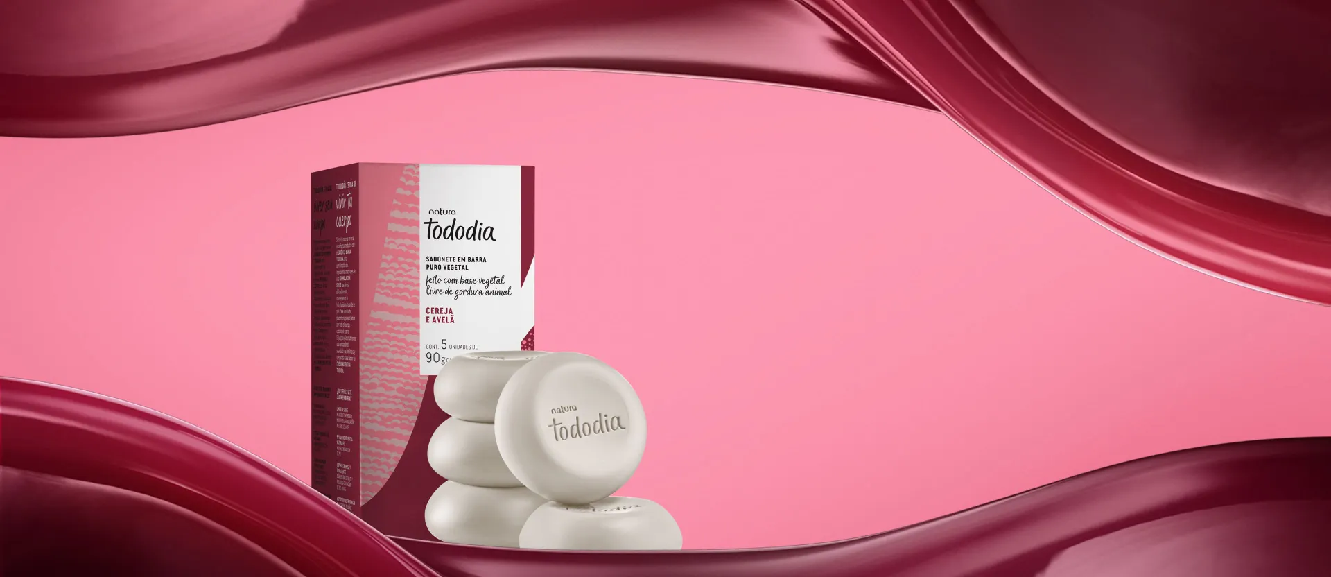 Sabonete em Barra Puro Vegetal Tododia Cereja e Avelã