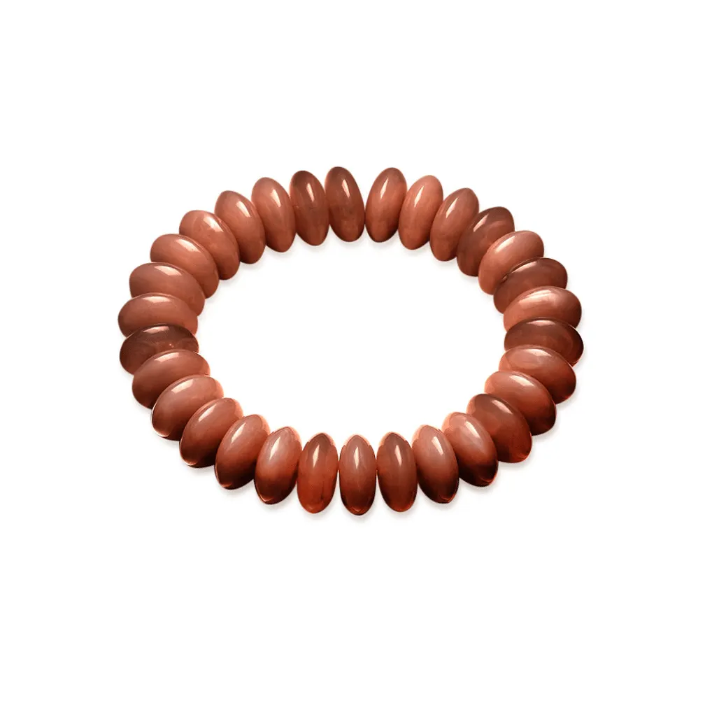 Armband in edelstaal, ovale kralen