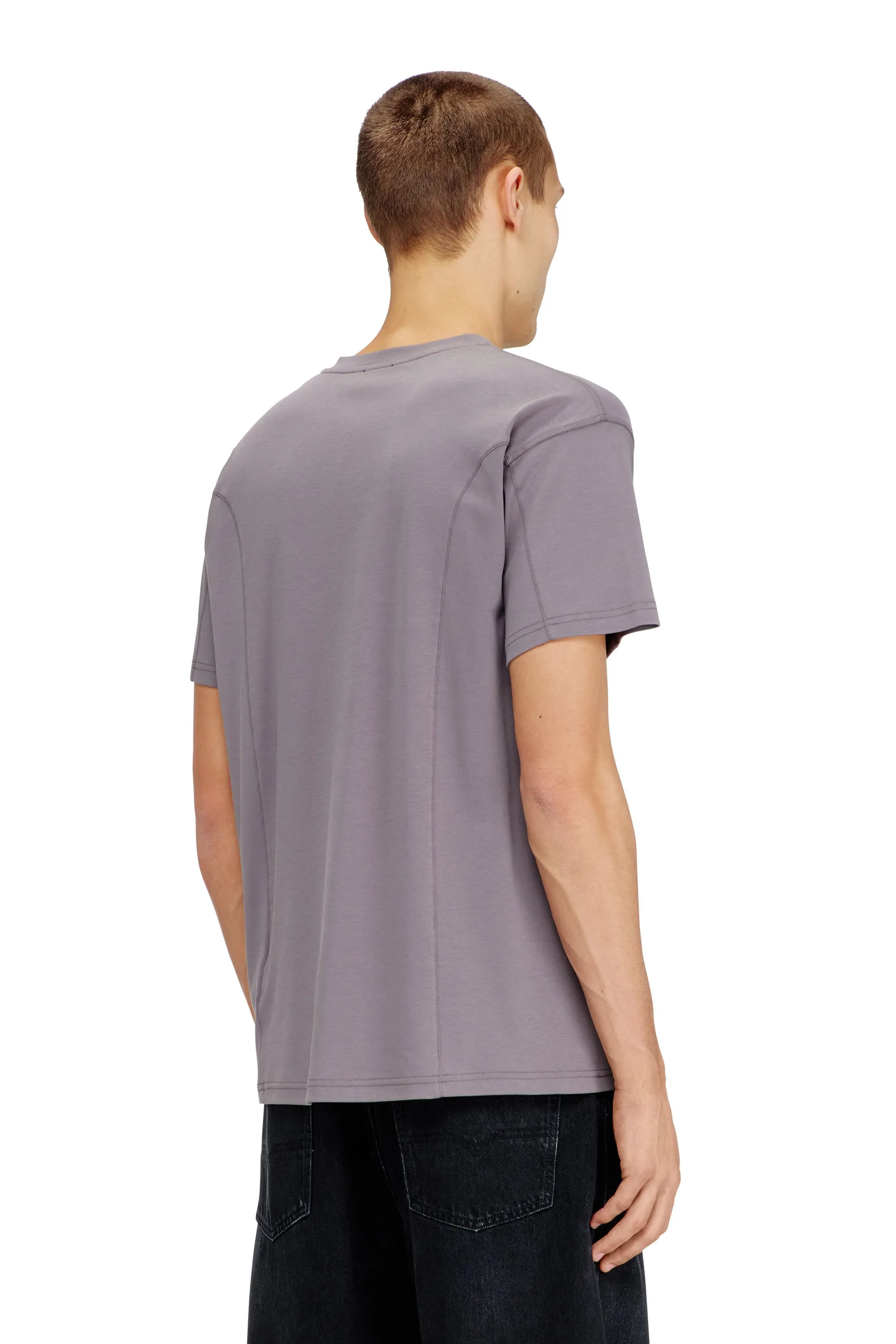 T-shirt with solid color panels