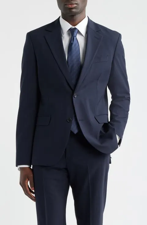 Henrik Trim Fit Solid Stretch Wool Suit Jacket (Regular, Big & Tall)