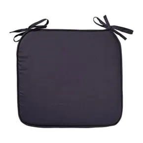 Tuinstoel kussen - zwart - 38x41 cm