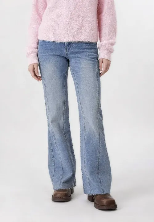 MID RISE - Flared jeans - dark blue