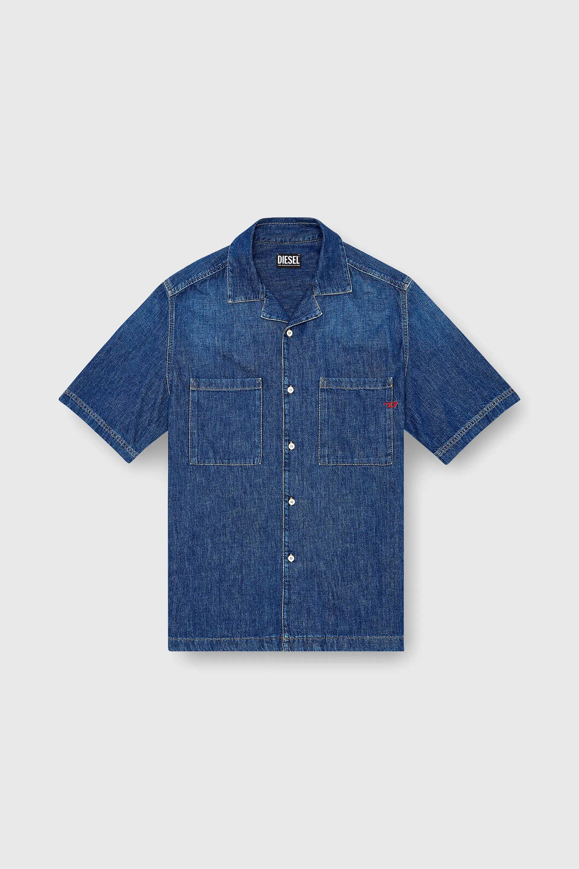 Bowling shirt in denim