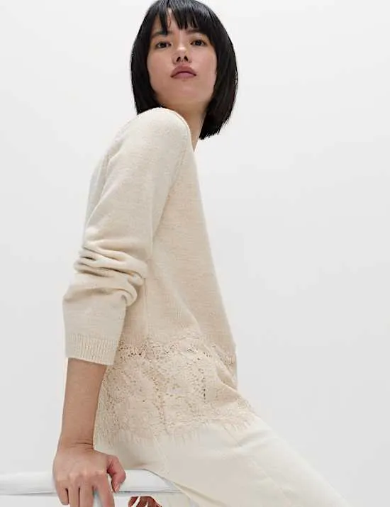 Lace Trim Jumper