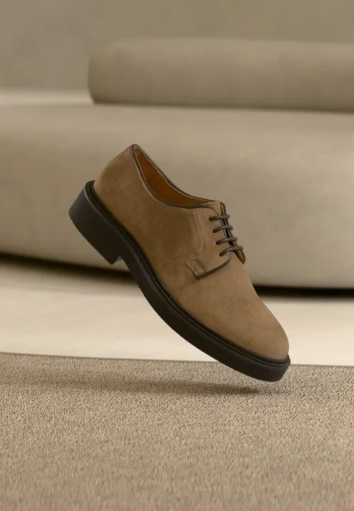 LEATHER - Snøresko - taupe