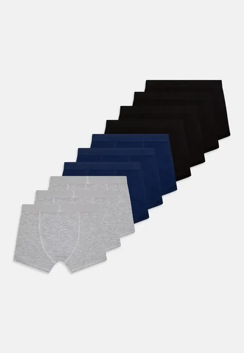10 PACK - Boksershorts - dark blue/mottled light grey/black