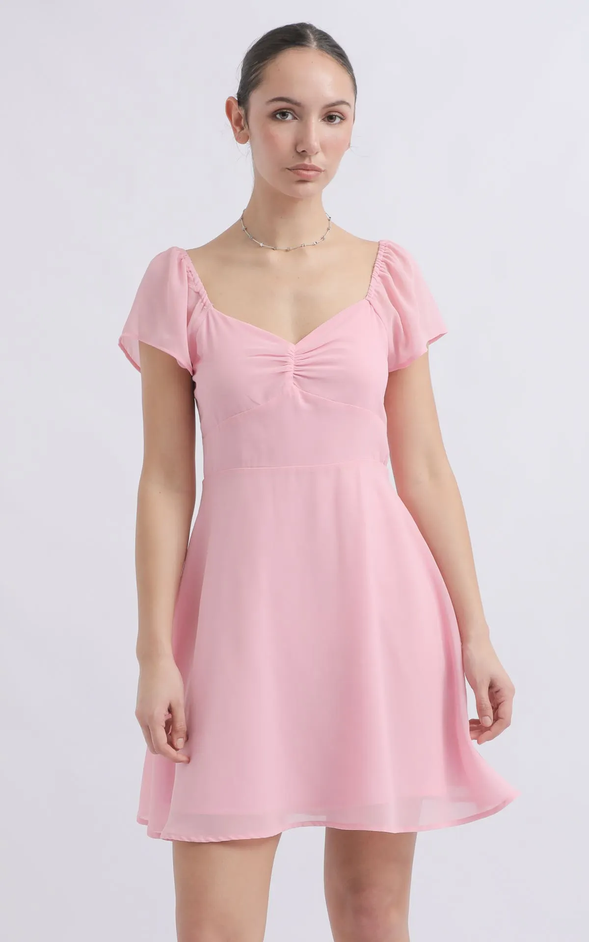 Chiffon Sweetheart Skater Dress