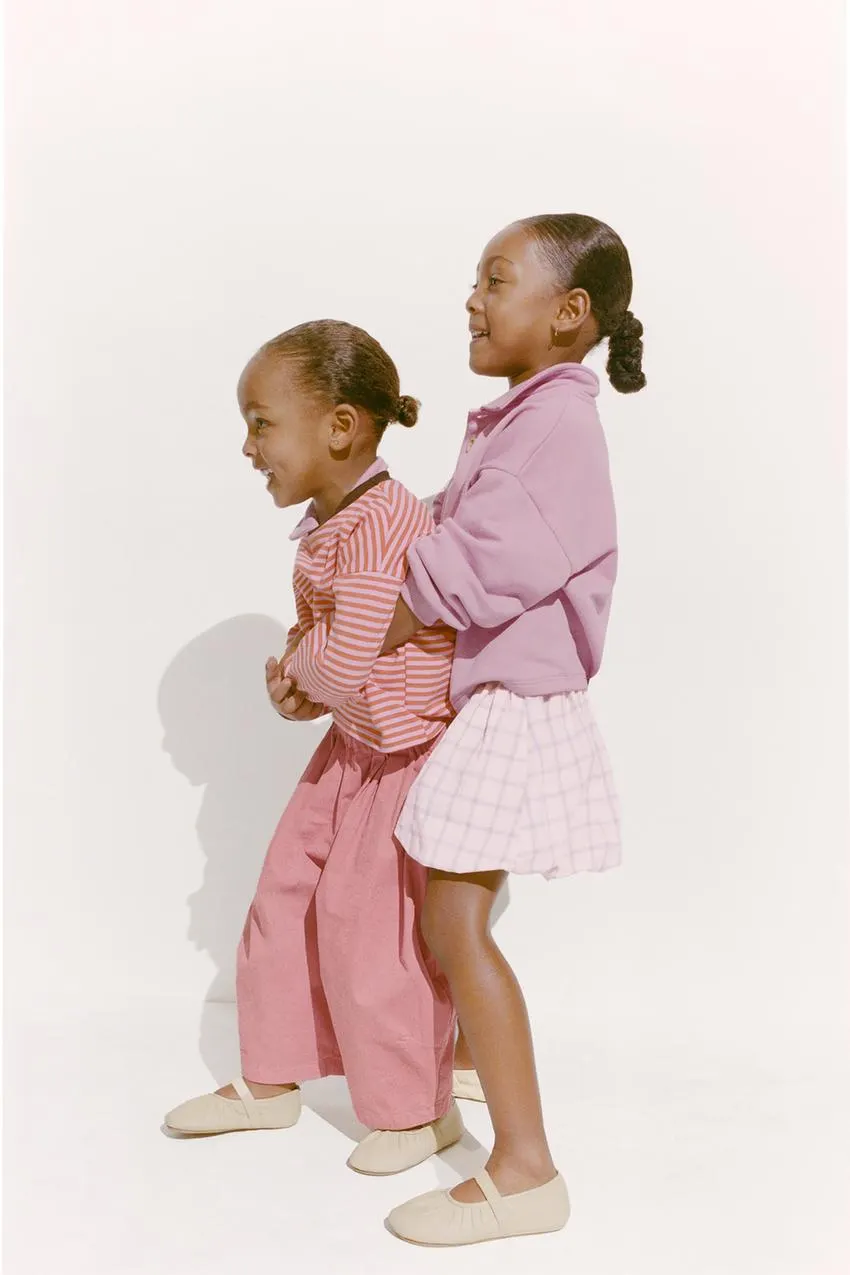 ZARA TIMELESS - CHECKED BALLOON BERMUDA SHORTS