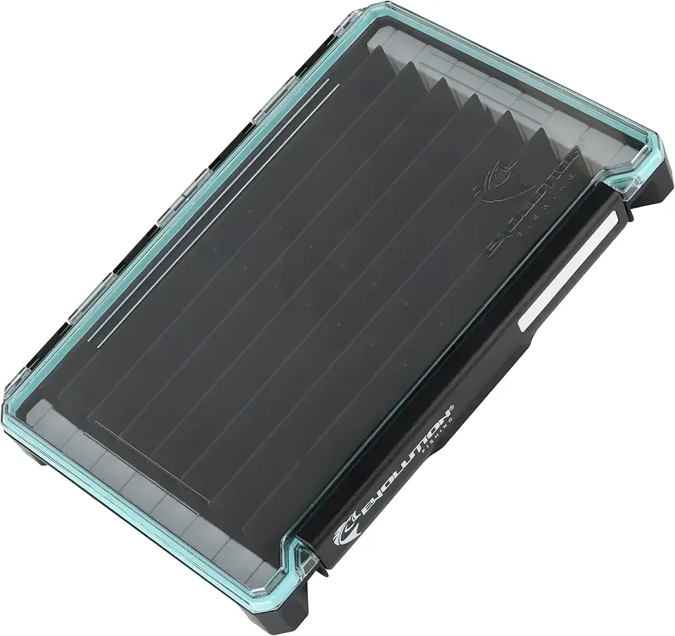Evolution Fishing BallistiX Twitch Tackle Tray - Waterproof, Jerkbait & Topwater Tackle Storage Box, Anti-Corrosion, One Hand Latch, Clear Lid, Lure Box