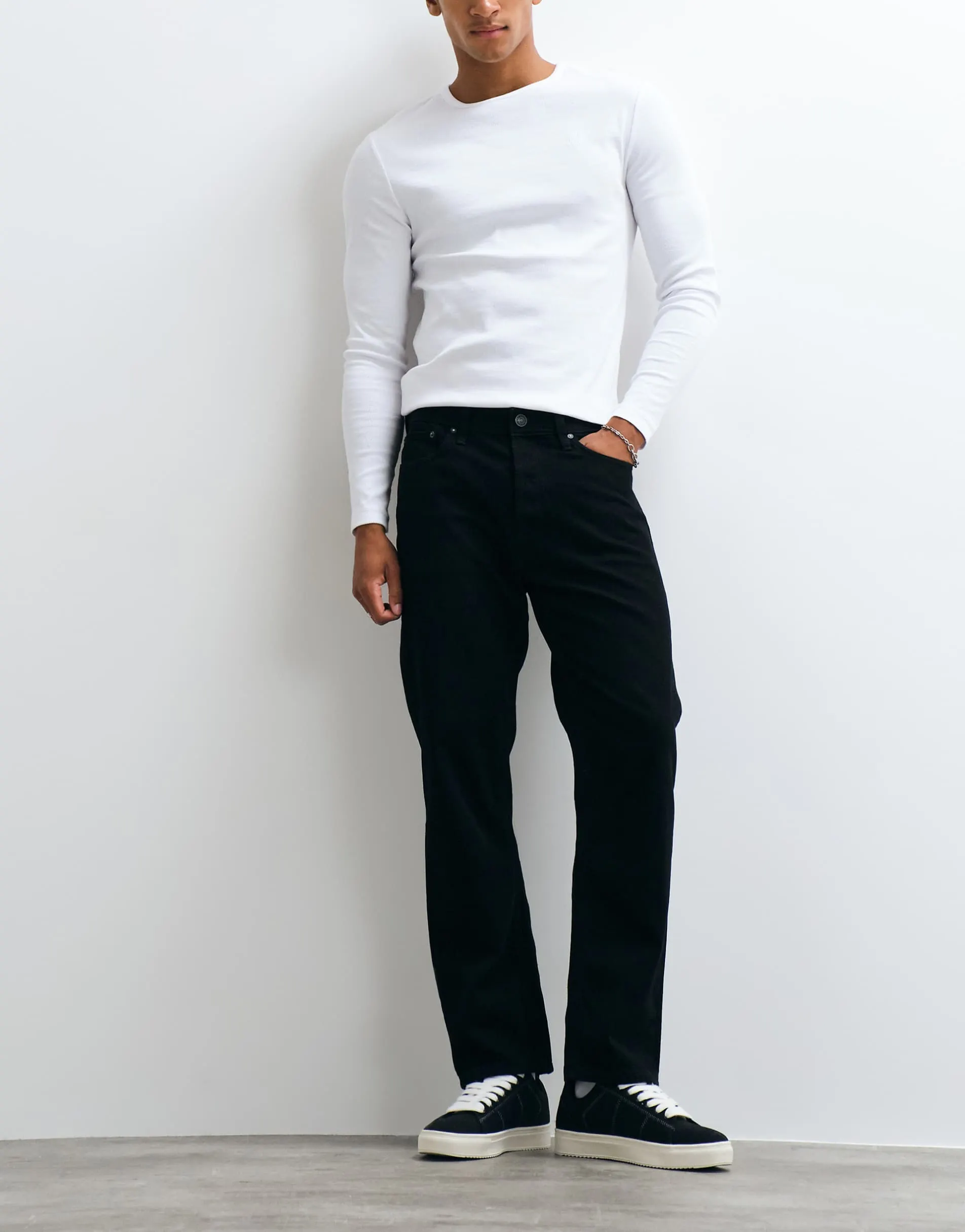 Jack & Jones Chris straight jeans in black