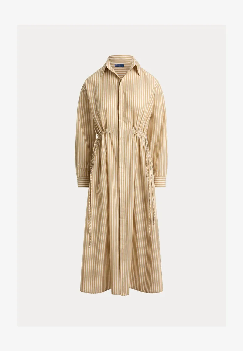 SHIRT DRESS - Skjortekjole - classic camel/white