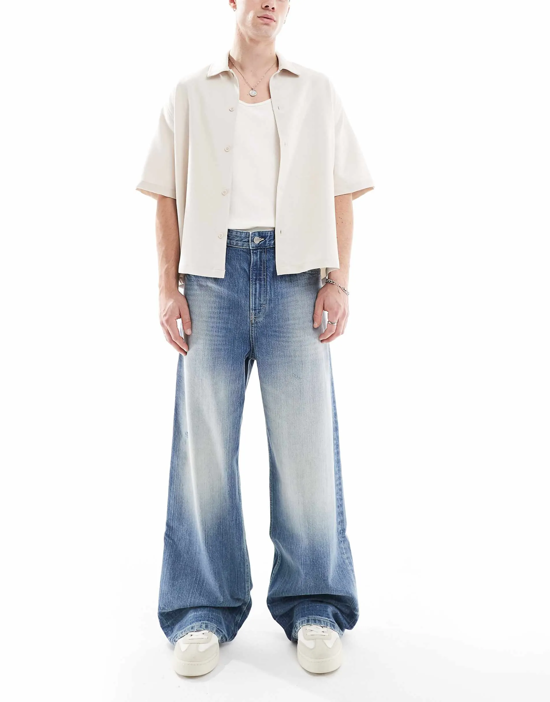 Cotton On super baggy jeans in movin blue