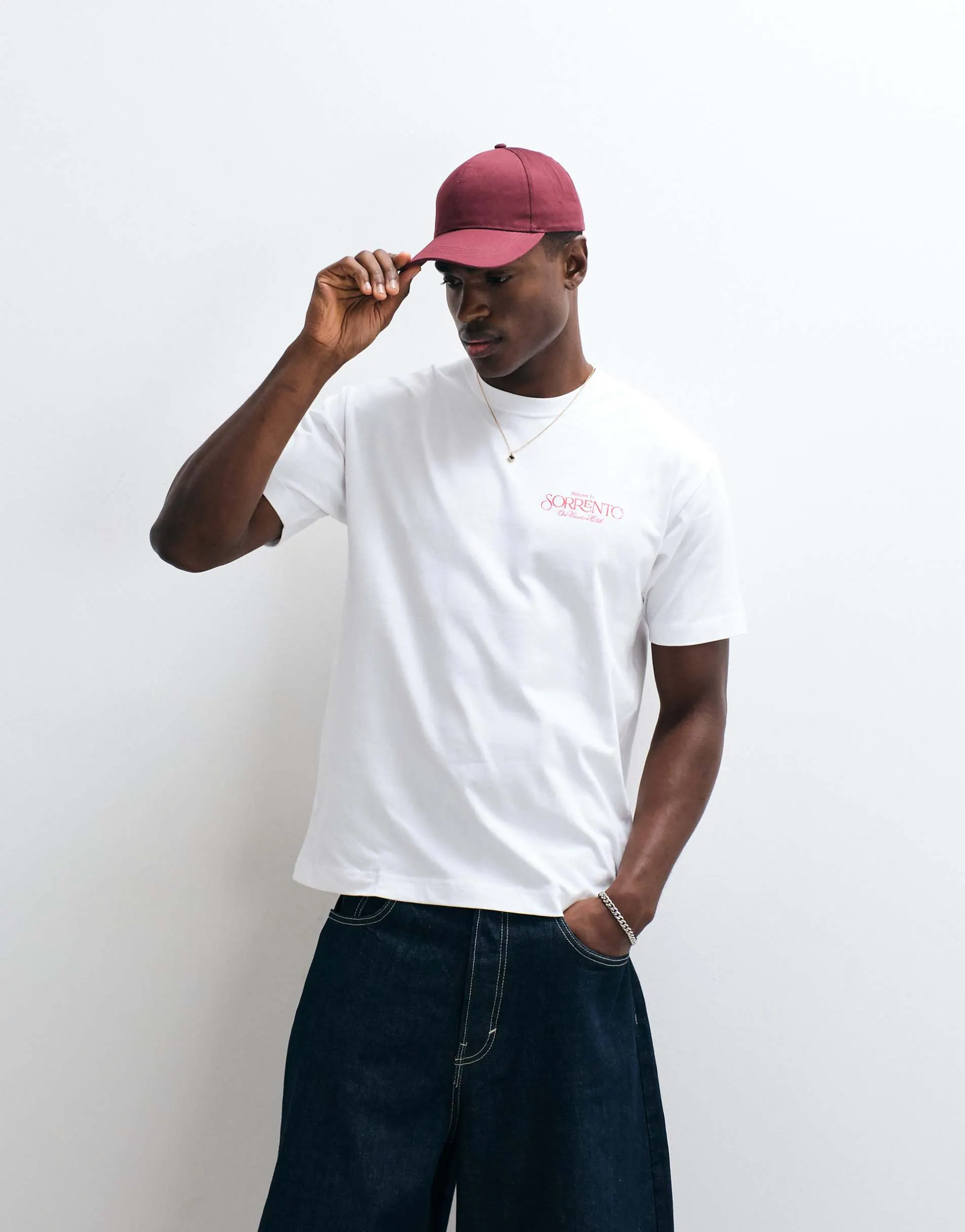 On Vacation Club Sorrento back print t-shirt in white