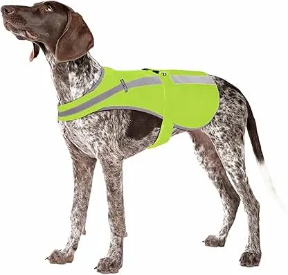 Reflective Dog Vest for Large and XL Breeds, High Visibility Dog Safety Vest with Removable Bell Keep Safe from Hunting, Training & Cars Accidents(Green,Large) Reflective Dog Vest for Large and XL Breeds, High Visibility…