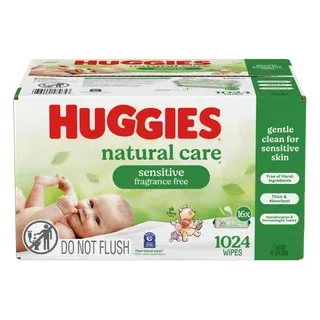 Huggies Natural Care Sensitive Baby Wipes, 1024-count