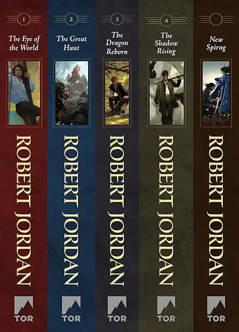 The Wheel of Time, Books 1-4: (The Eye of the World, The Great Hunt, The Dragon Reborn, The Shadow Rising, New Spring: The Novel)
